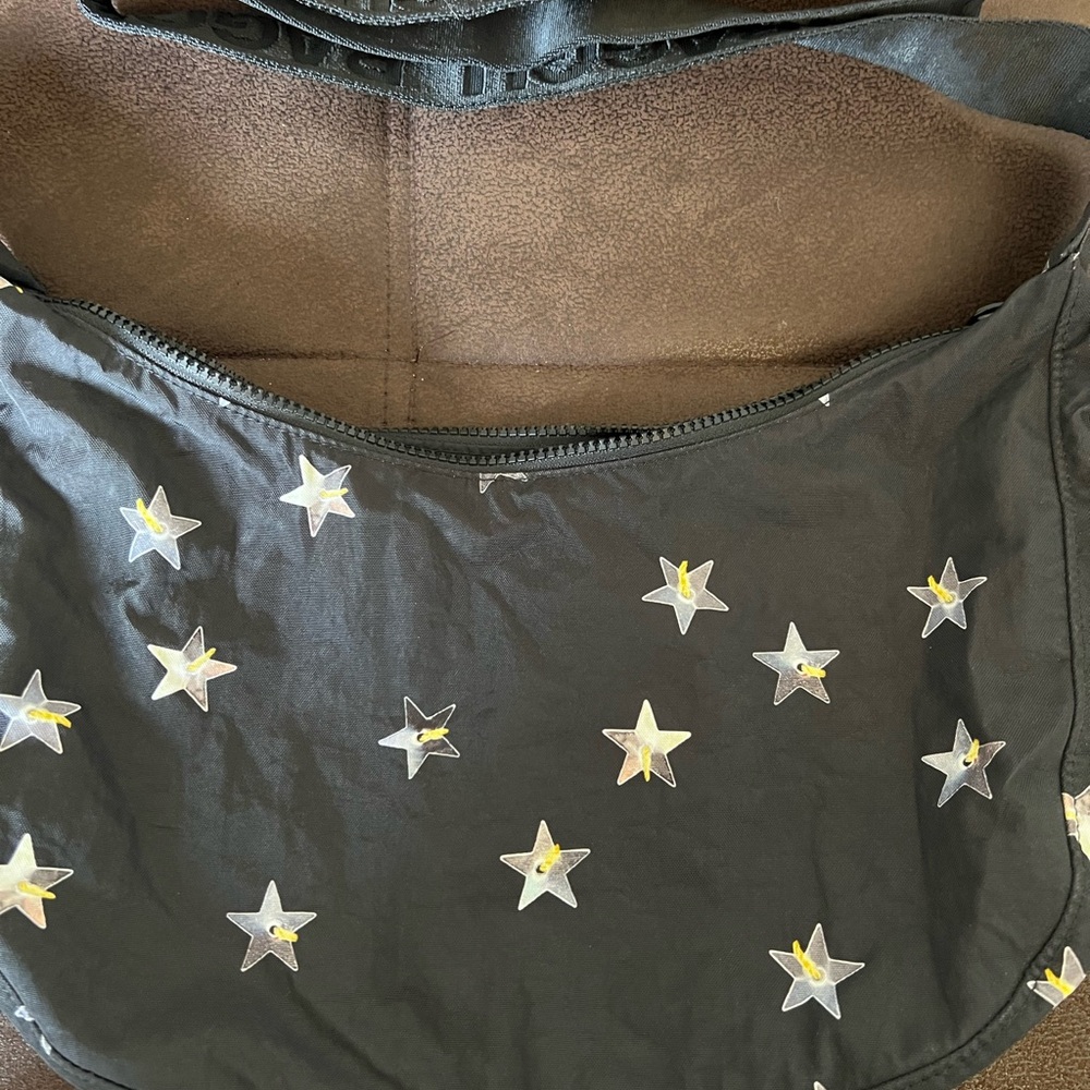 BAGGU Black Crossbody Bag with Star Accents